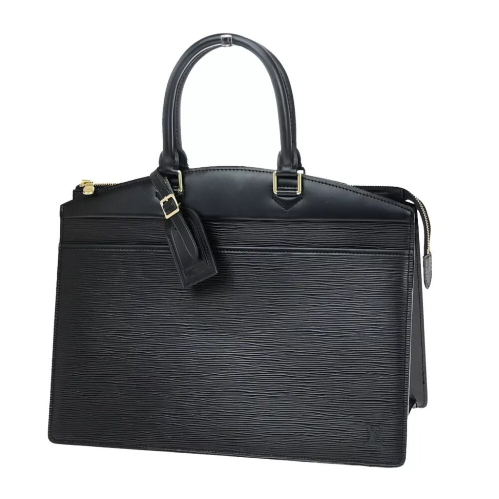 LOUIS VUITTON LV Logo Riviera Hand Bag Epi Leather Black France